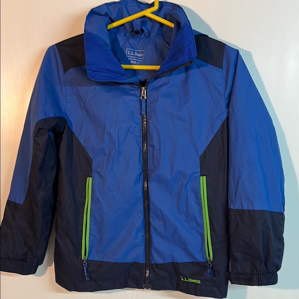 LL Bean Youth Rain Jacket Medium 10-12